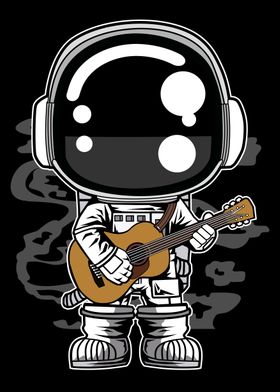 CUTE ASTRONAUT GUITAR