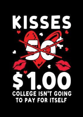 Funny Kiss College Hearts