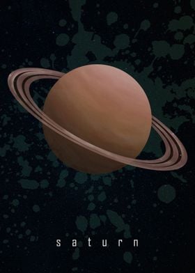 Planet Saturn artsy