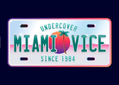 Miami Vice Car Plate