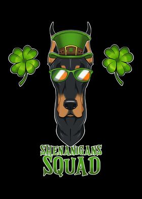 Doberman St Patricks Day