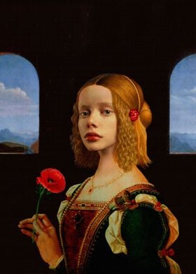 Girl poppy Renaissance 