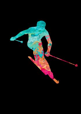 Skifahrer  PopArt Style