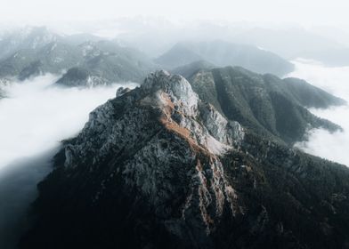 Mountain in the clouds