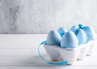 Organic blue easter eggs 