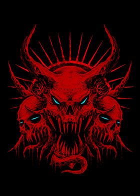 Gothic Hell Demon heads