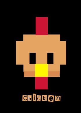 pixel chicken icon