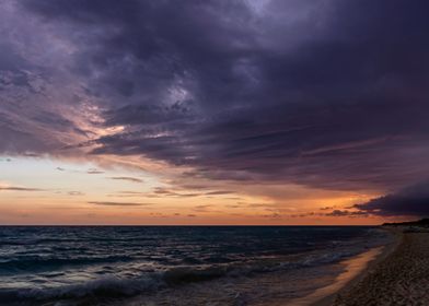 Sunset at Playa Del Carmen