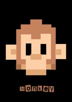 pixel monkey icon