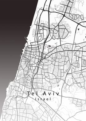 Tel Aviv City Map