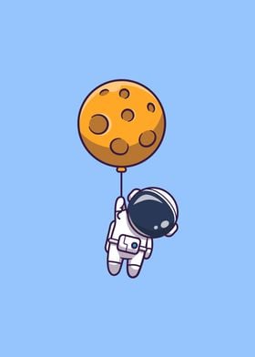 Cute Astronaut Floating