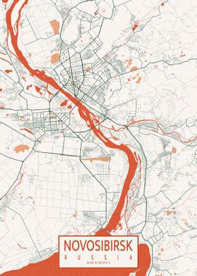 Novosibirsk Map Bohemian