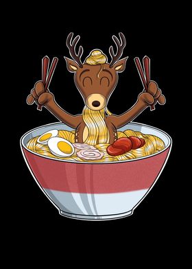 Kawaii Deer Japanese Ramen