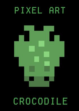 pixel icon crocodile 