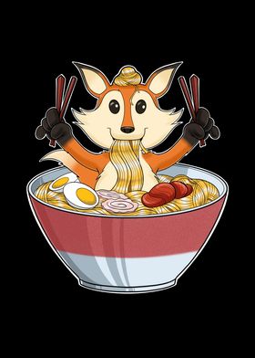 Kawaii Fox Japanese Ramen