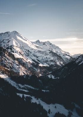 Mountain in sunset