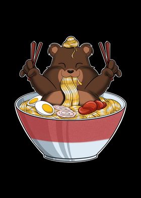 Kawaii Bear Japanese Ramen