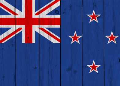 Wooden New Zealand Flag