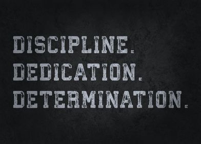 Discipline Dedication