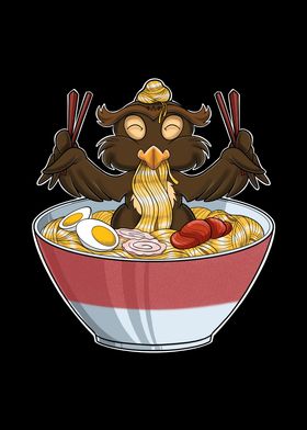 Kawaii Owl Japanese Ramen