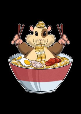 Kawaii Hamster Japan Ramen