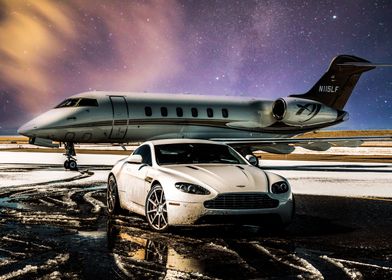 Aston Martin and Privatjet