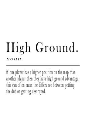 High ground Definition