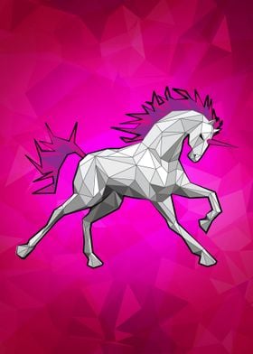 Geometric unicorn horse