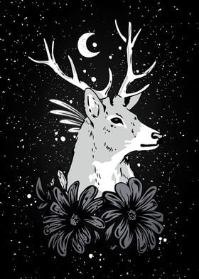 Celestial Moon Deer