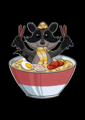 Kawaii Racoon Japan Ramen