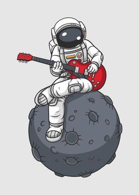 Astronaut playing Guitar