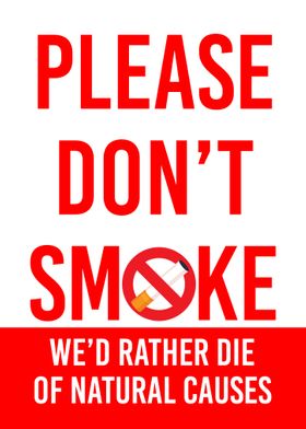 No Smoking Wall Sign Decor