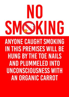 No Smoking Wall Sign Decor