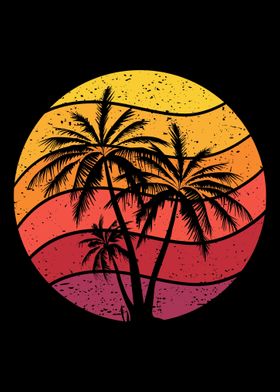 Palm Trees Retro Vintage