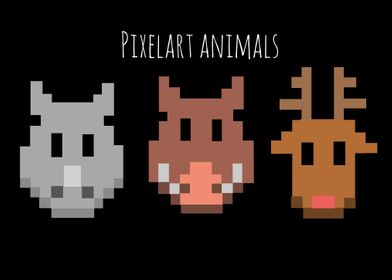 pixels animals art