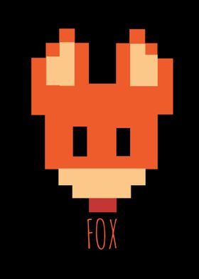 pixel fox animal