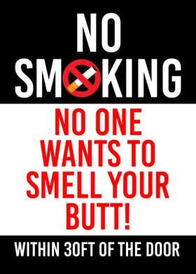 No Smoking Wall Sign Decor