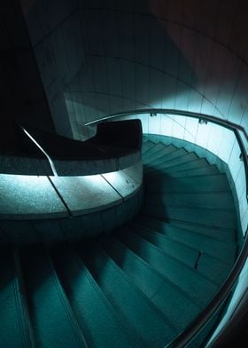 Staircase at night