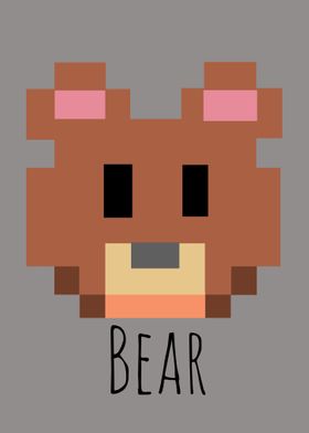 bear animal pixel