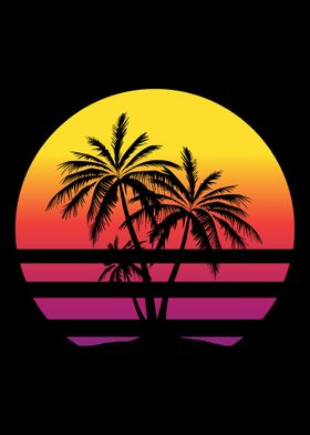 Palm Trees Retro Vintage