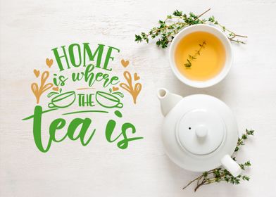 Home Tea Lettering