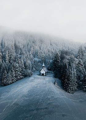 Church in winter