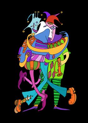 Funny Clowns in Color