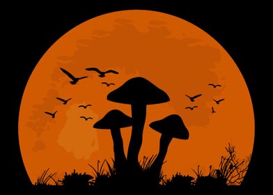 Mushroom Sunset Mushroom F