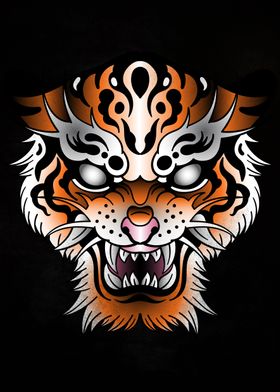 neo traditional tiger