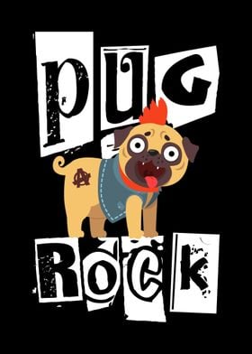 Pug Rock Punk Dog