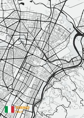 Torino maps art