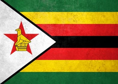 Flag of Zimbabwe on Wall