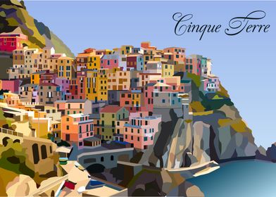 Cinque Terre Illustration