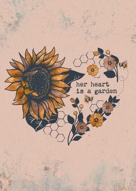 Sunflower Heart Garden